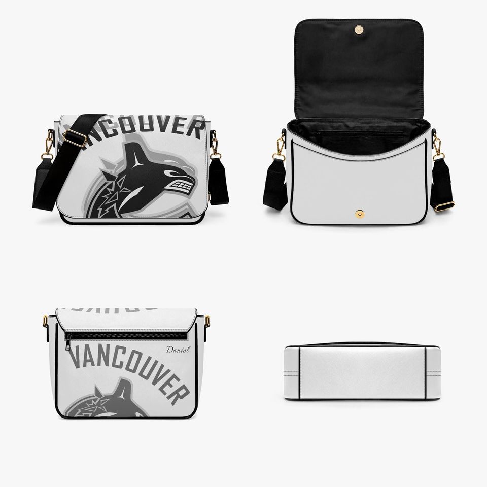 Vancouver Canucks Personalized Shoulder Bag, Custom Name NHL Fan Gift