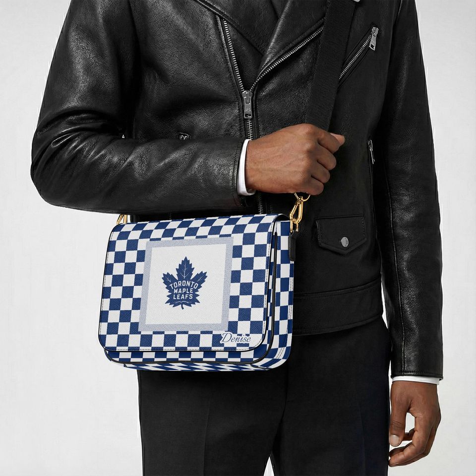 Personalized Toronto Maple Leafs Messenger Bag, Custom NHL Hockey Fan Gift, Maple Leafs Shoulder Bag for Him