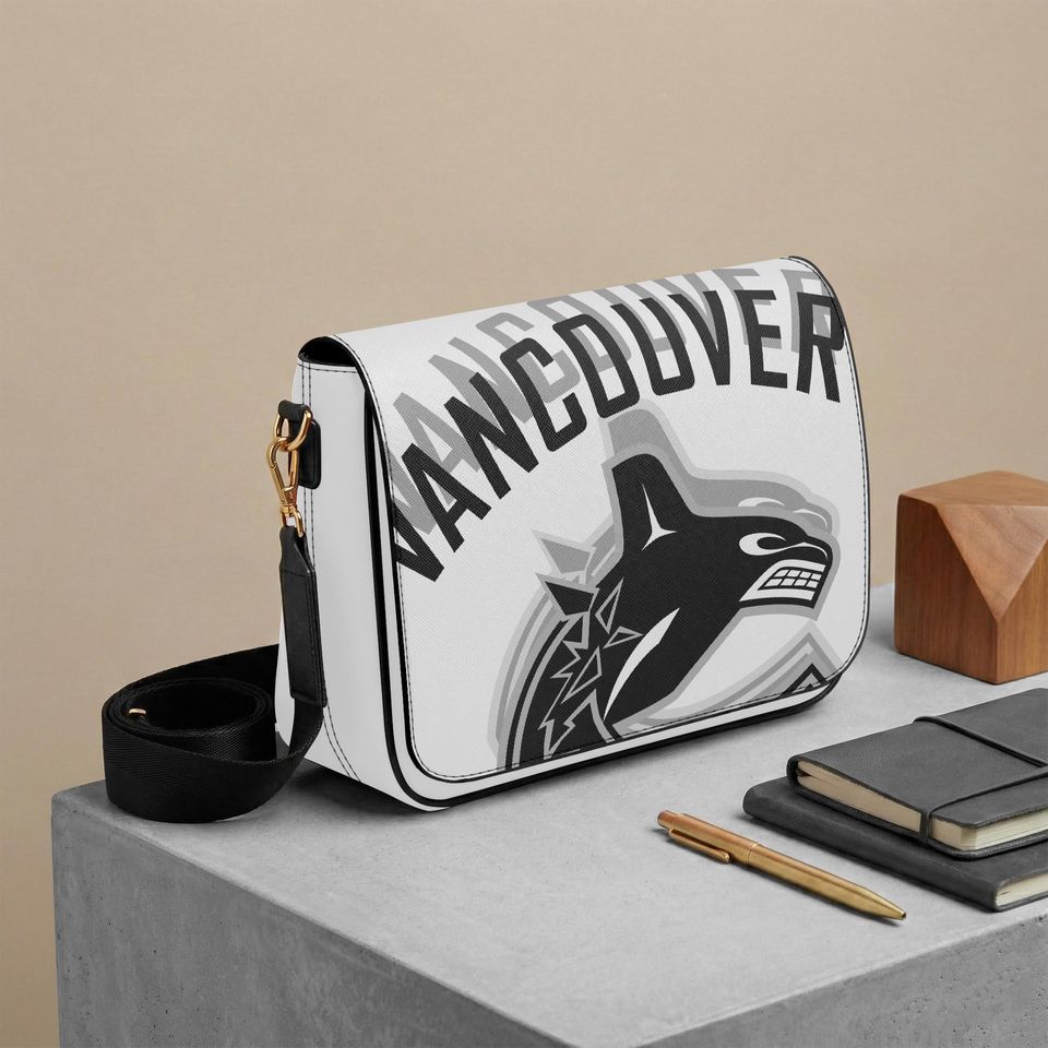 Vancouver Canucks Personalized Shoulder Bag, Custom Name NHL Fan Gift