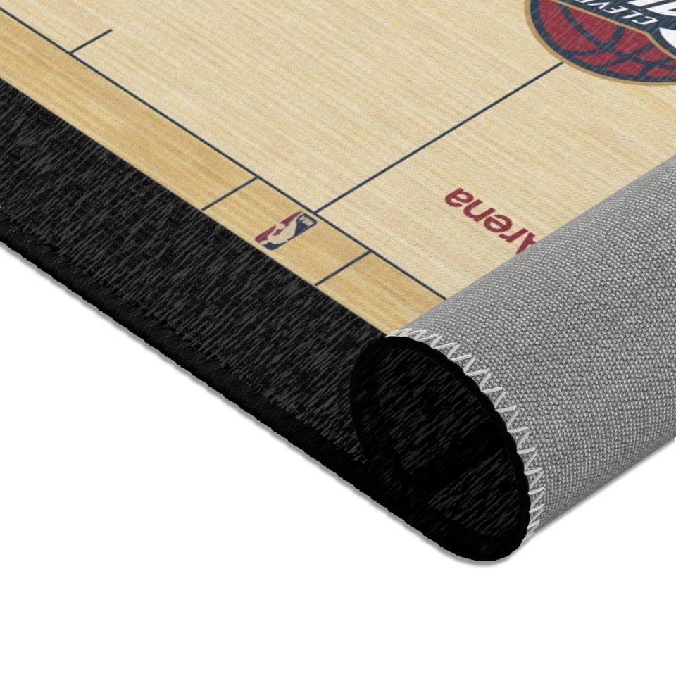 Cavaliers Basketball Retro Court Area Rug