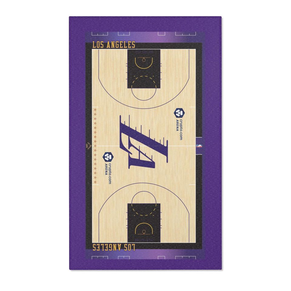 LA Basketball Court Area Rug