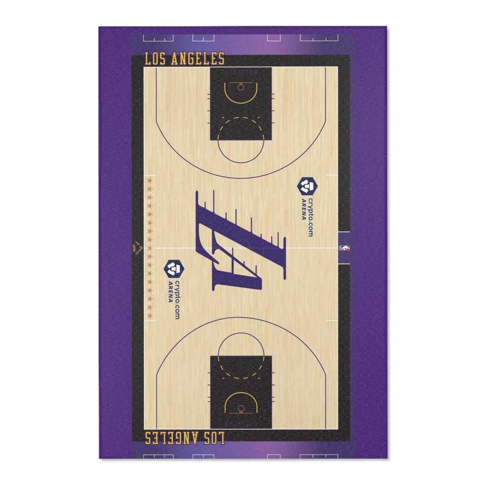 LA Basketball Court Area Rug