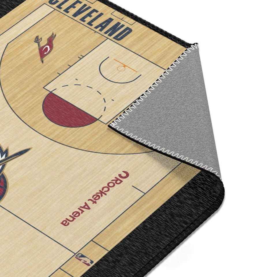 Cavaliers Basketball Retro Court Area Rug