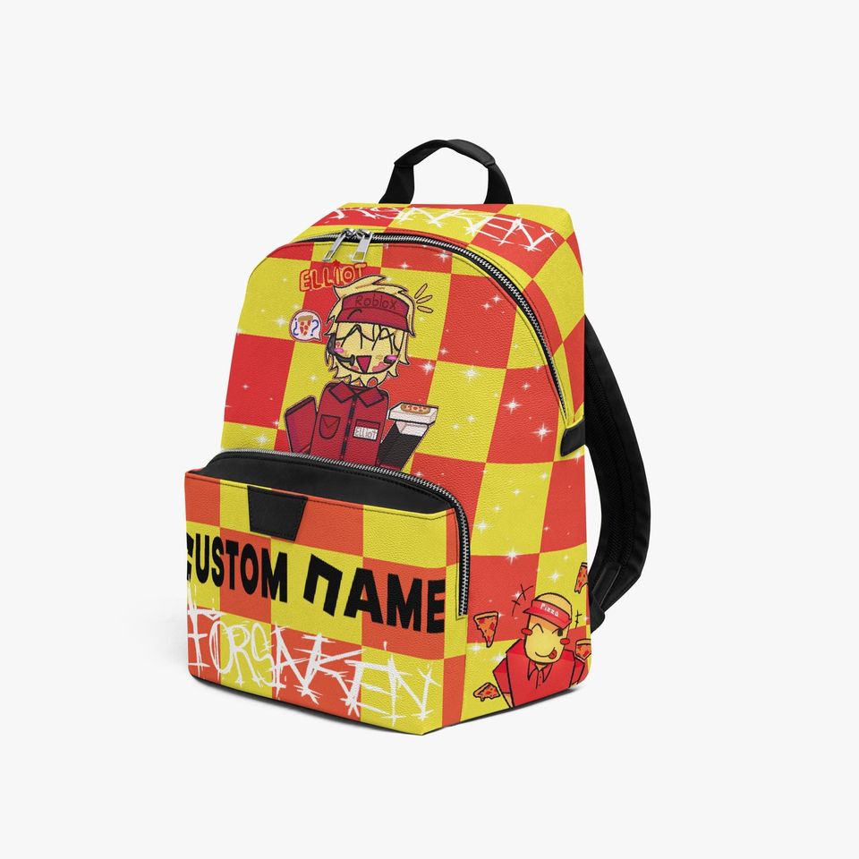 Elliot Backpack - Custom name - Roblox Backpack - Pizza Lover Gift