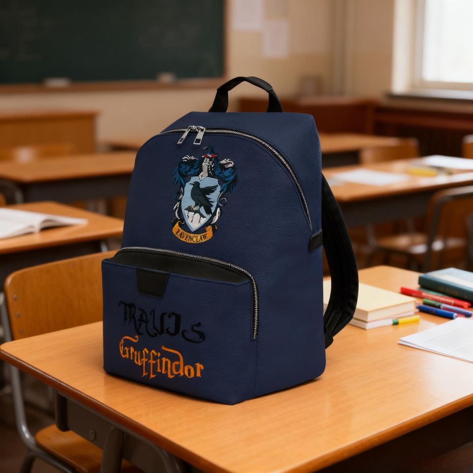 Custom Name PU Leather Backpack | Wizard Inspired