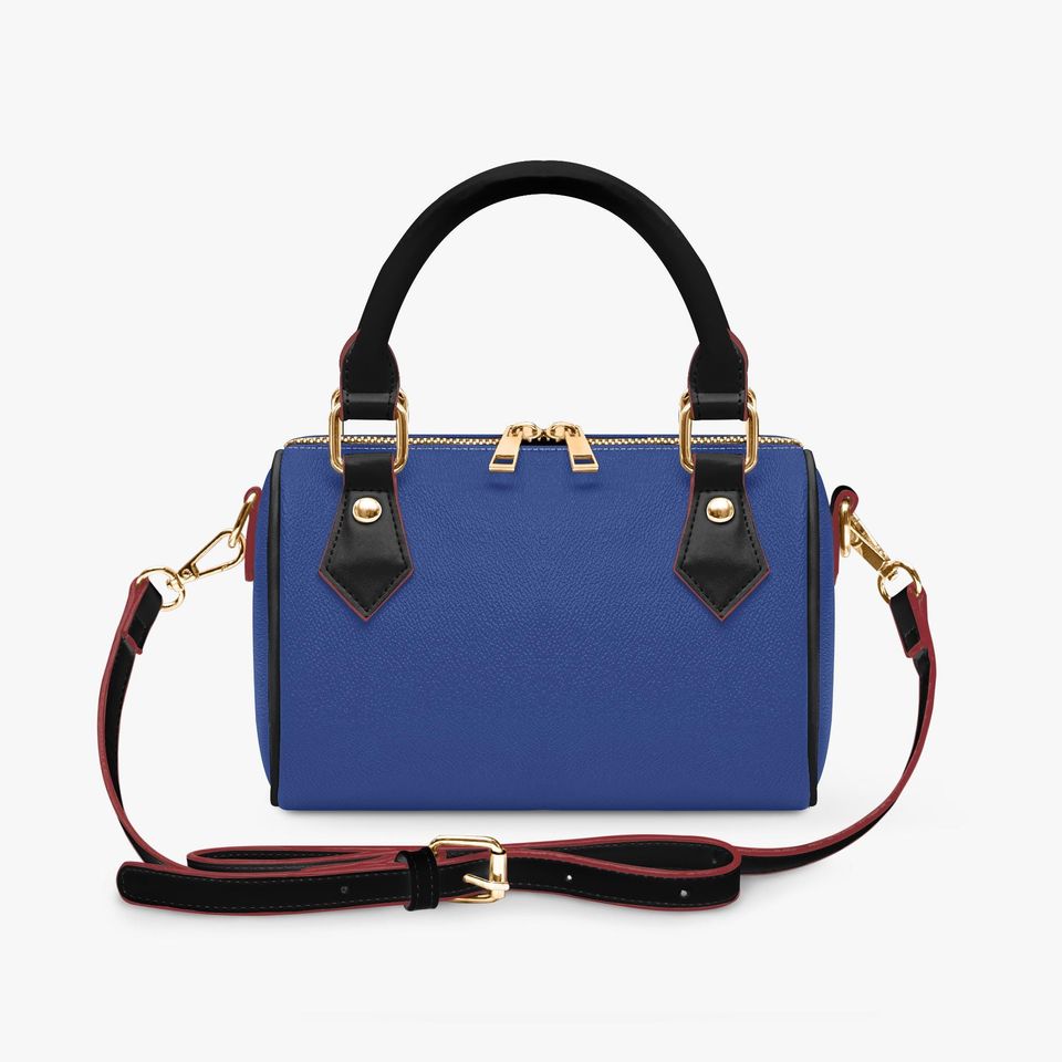 Zeta Phi Beta Leather Bag - Blue & White Sorority Purse - Valentine's Day gift