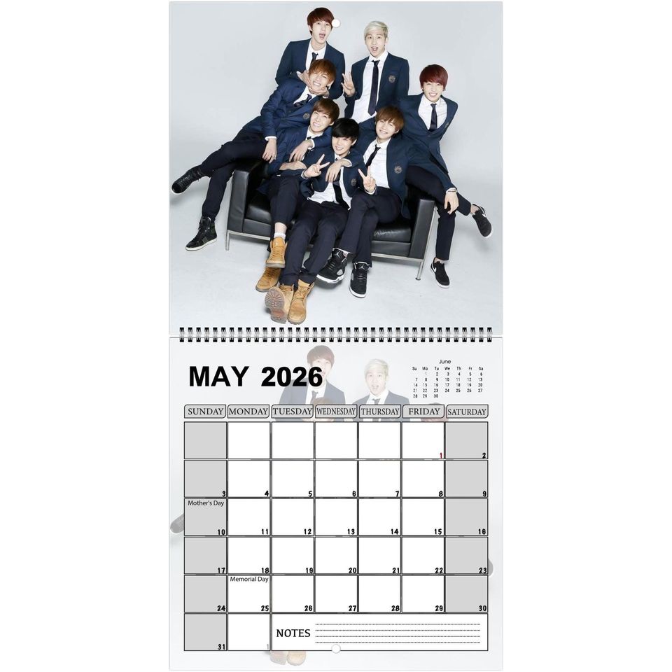 BTS Wall Calendar 2026 Legendary Moments
