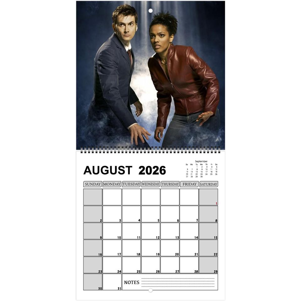 Doctor Who 2026 Vertical Wall Calendar