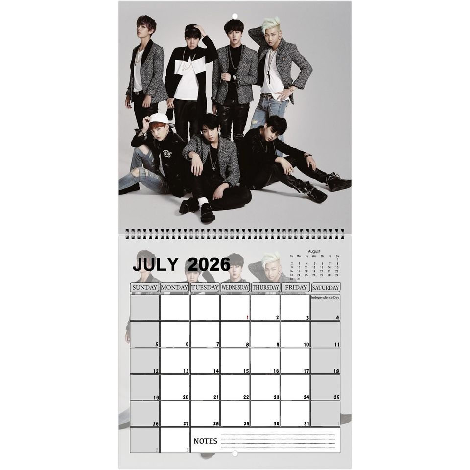 BTS Wall Calendar 2026 Legendary Moments