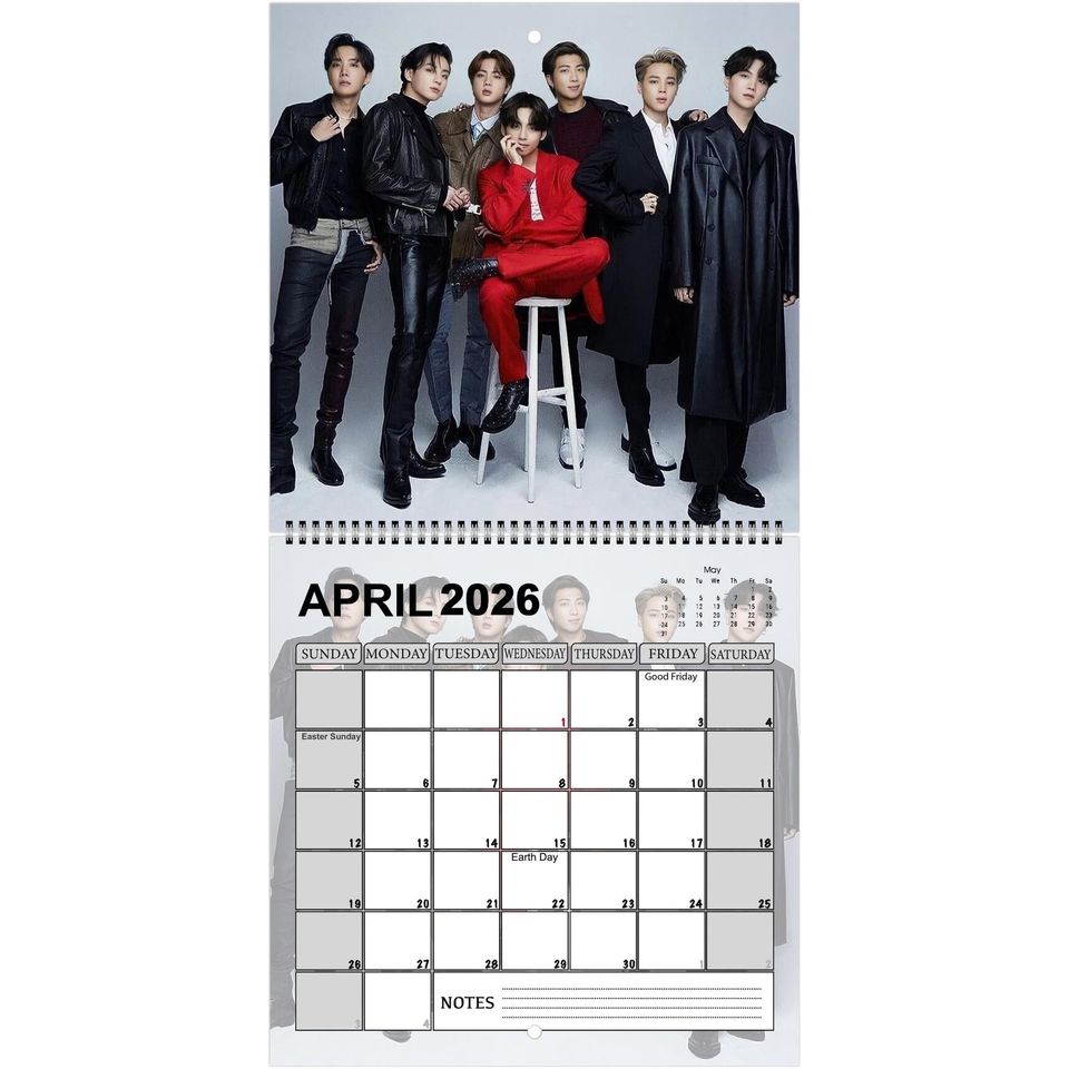 BTS Wall Calendar 2026 Legendary Moments