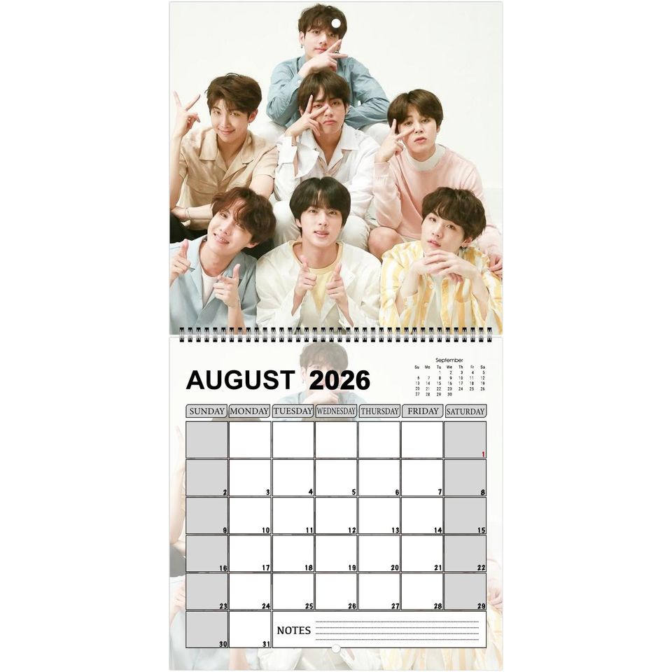 BTS Wall Calendar 2026 Legendary Moments