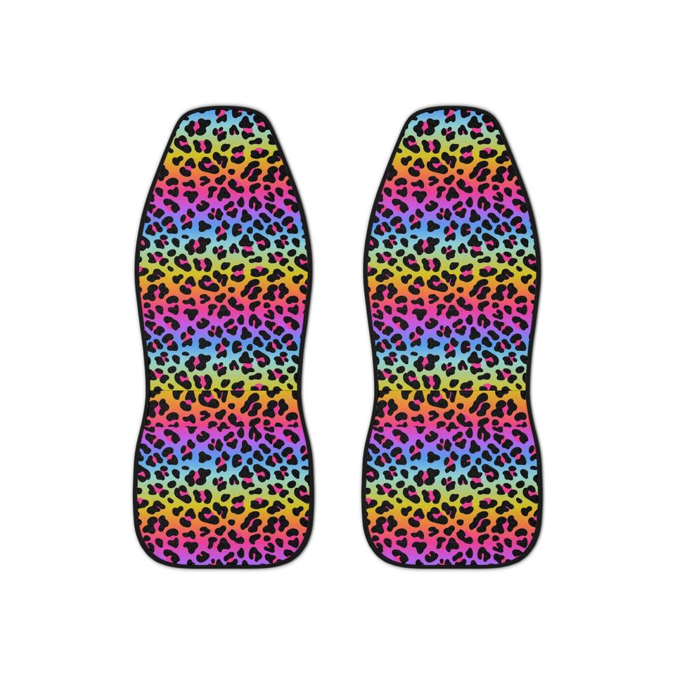 Colorful Leopard Print Car Seat Cover for Auto Interior Decor