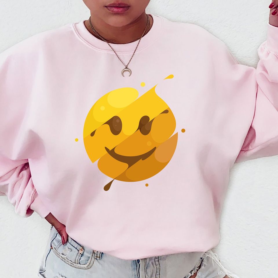 Smile Face Sweatshirt, Smiley Face