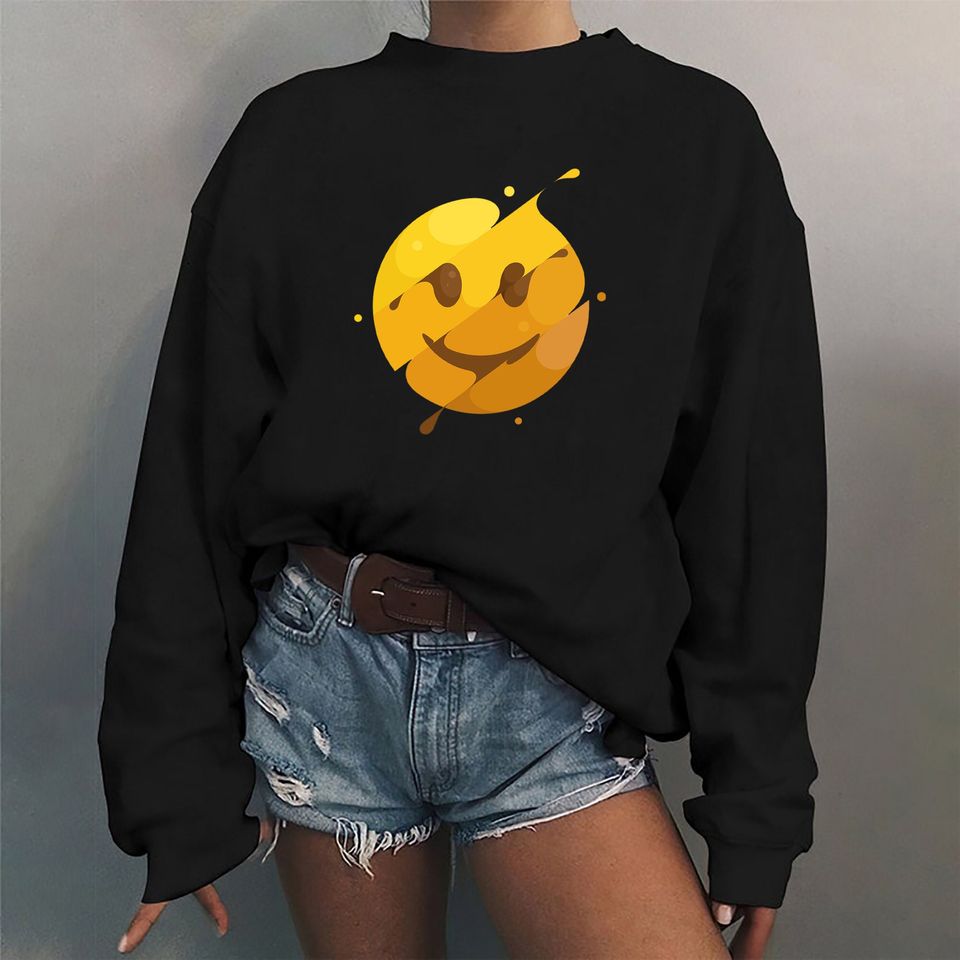 Smile Face Sweatshirt, Smiley Face