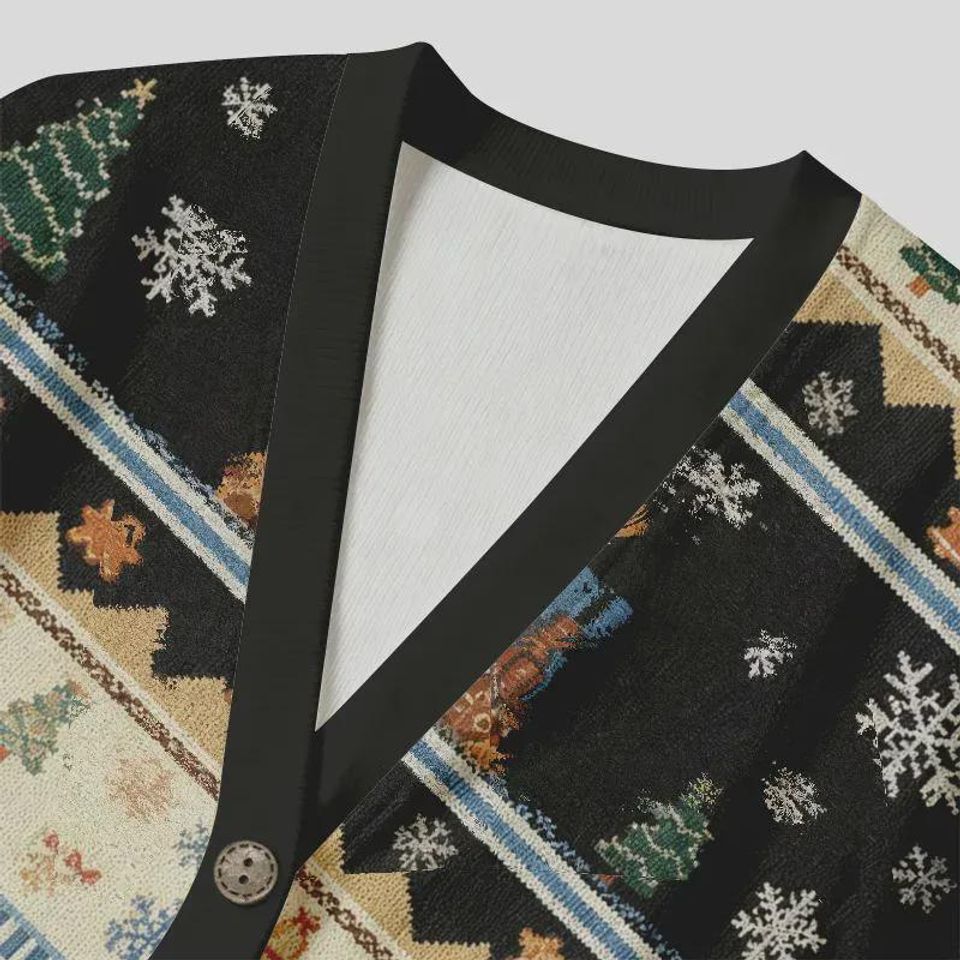 Gingerbread Monster Ugly Cardigan Sweater, Funny Gingerbread Xmas Sweater, Festive Winter Outfit for Men Women