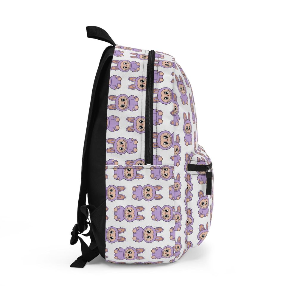 Purple Labubu Backpack - Stylish Polyester Travel Daypack