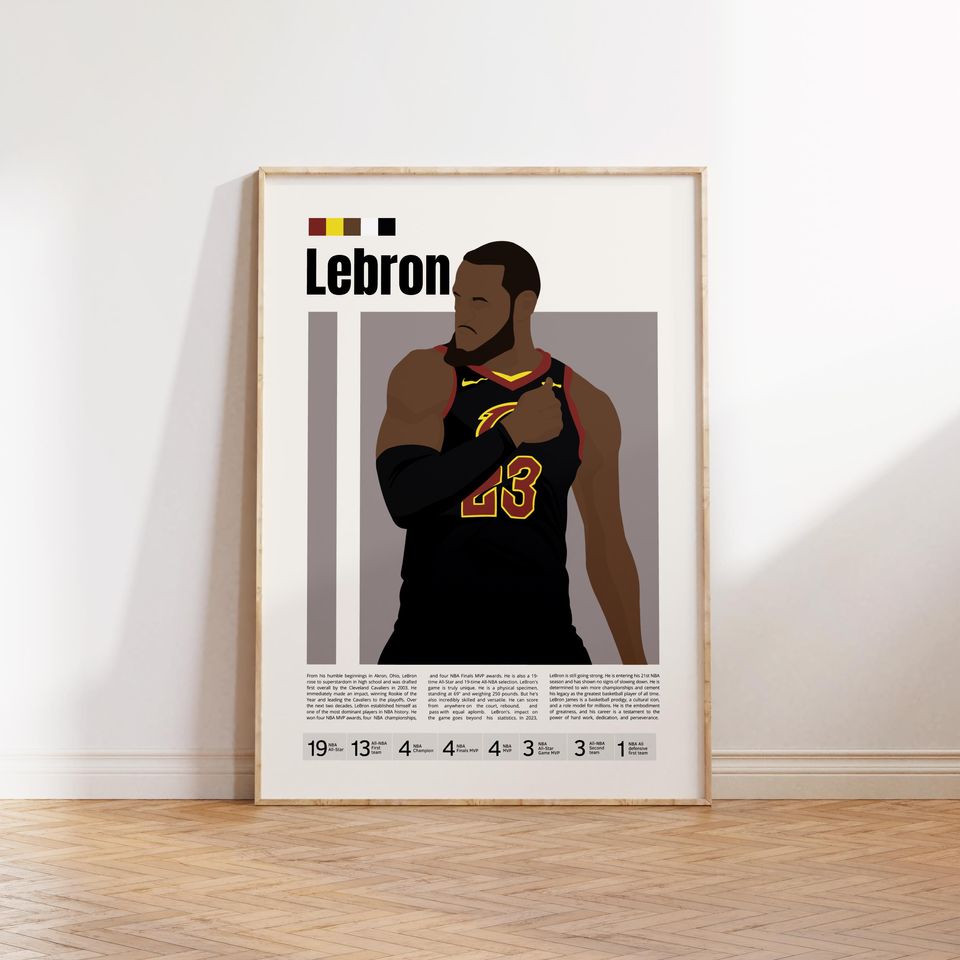 LeBron James NBA Poster - Premium Matte Vertical Art Print