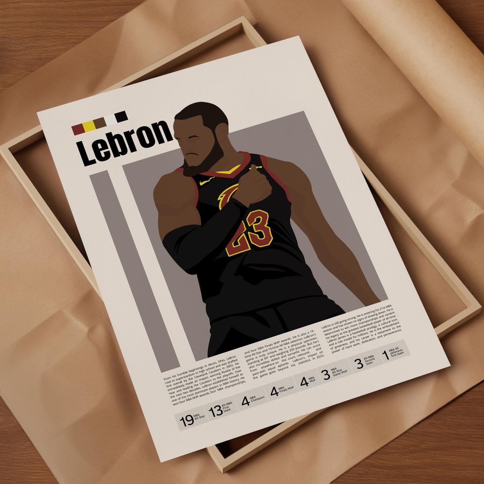 LeBron James NBA Poster - Premium Matte Vertical Art Print