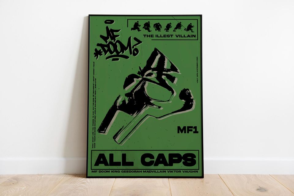 MF Dooom Album Cover Poster: Music Wall Art Print