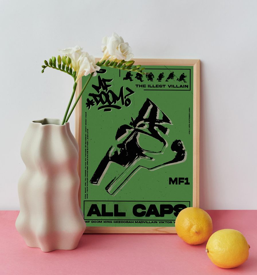 MF Dooom Album Cover Poster: Music Wall Art Print