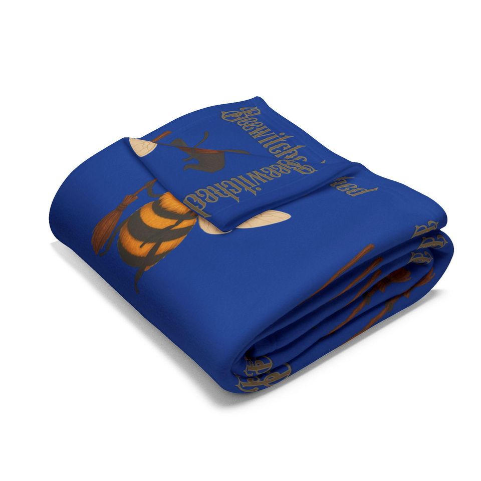 Bee Halloween Fleece Blanket: "Beewitched" Fall Decor