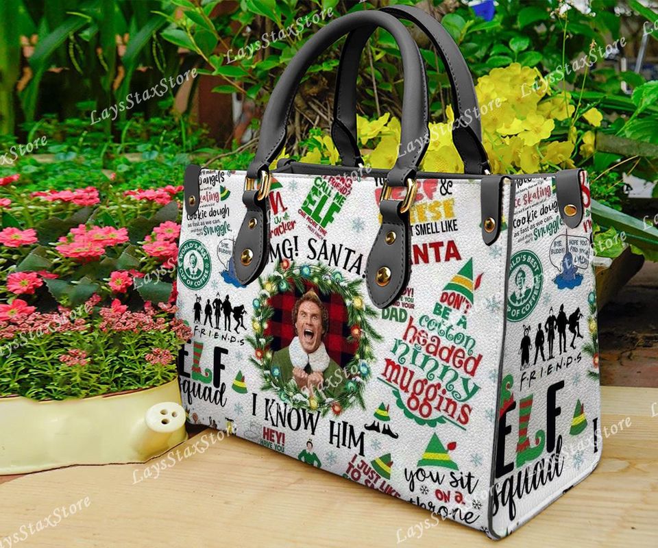 Funny Character Christmas Leather Handbag, Funny character Women Bags