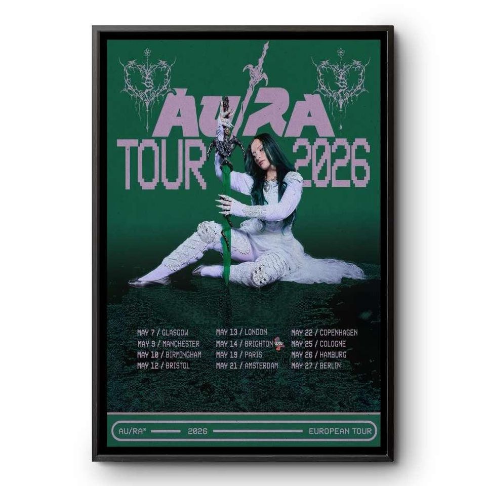 Aurora Tour 2026 Poster Print European Dates Music Wall Art