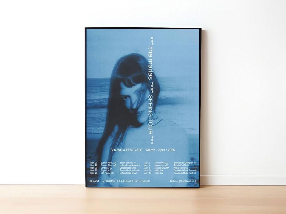 The Marias Spring Tour 2025 Vertical Poster
