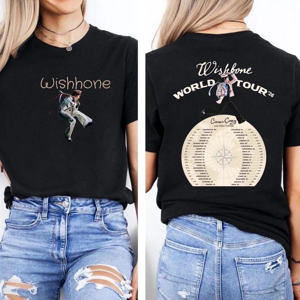 Conan Gray Wishbone World Tour 2026 Two Sided T-Shirt