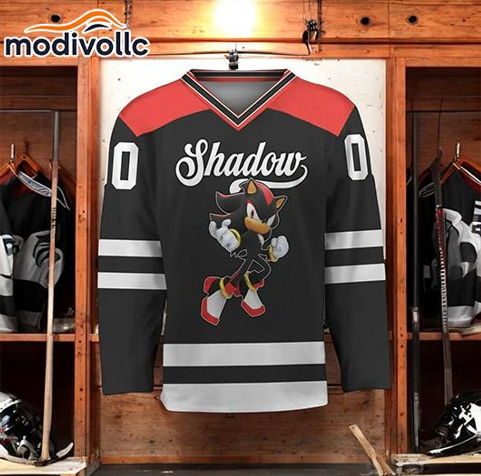 Custom Sonic Hockey Jersey: Personalized Name & Number, Birthday Gift