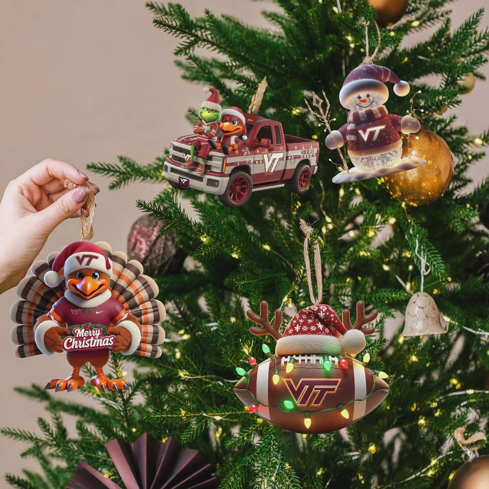 Virginia Tech Hokies Advent Calendar 2025  24 Team Collectibles & Ornaments, College Football Christmas Countdown Gift Box