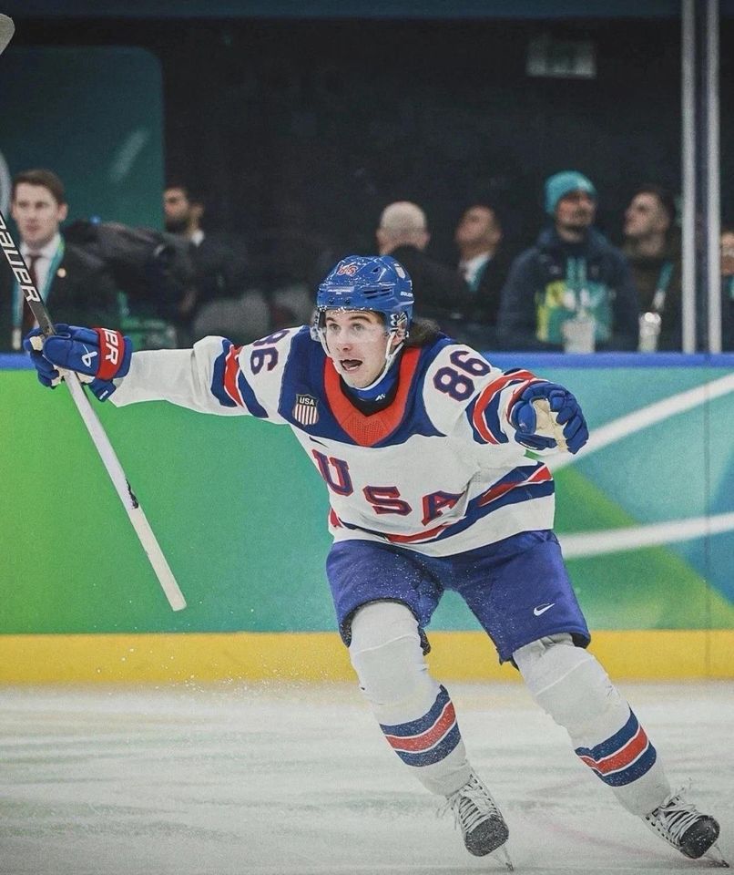 Jack Hughes USA Hockey 2026 Winter Olympics Poster