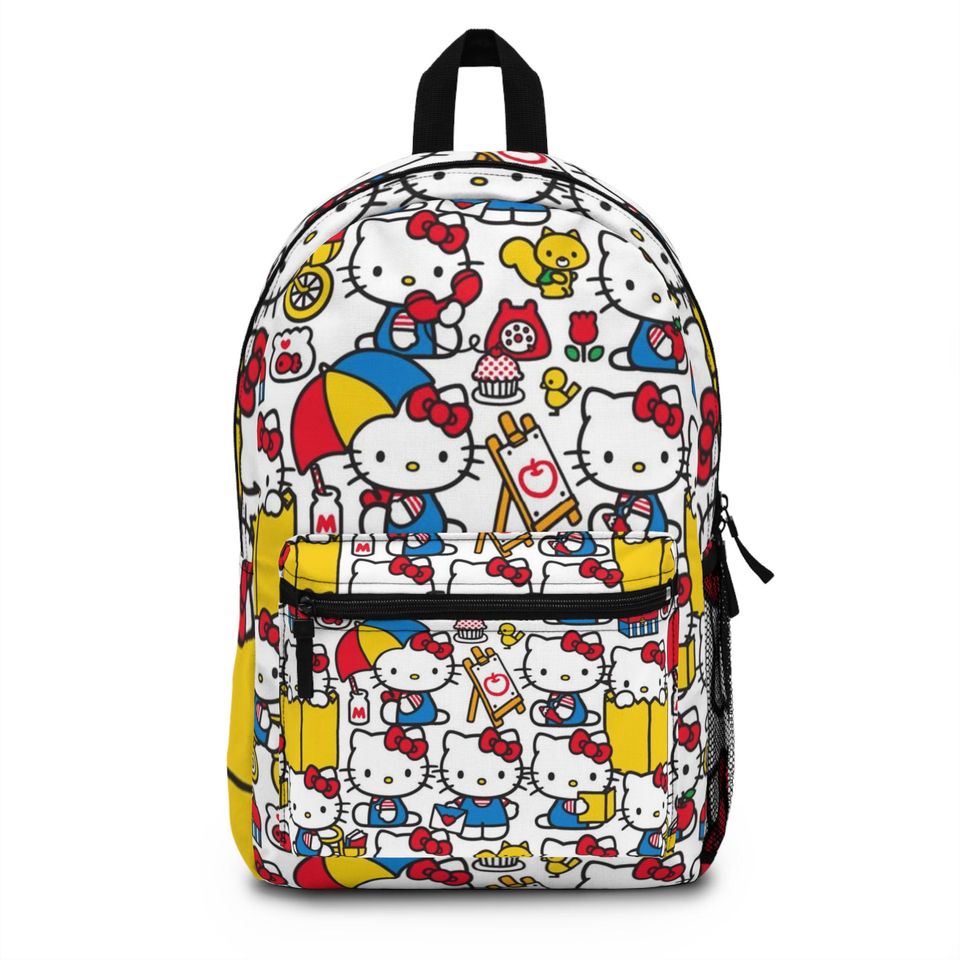 Hello Kitty Backpack, Cute School Bag, Kids' Backpack, Cute Bag, Adorable Everyday Carry, Cartoon Backpack
