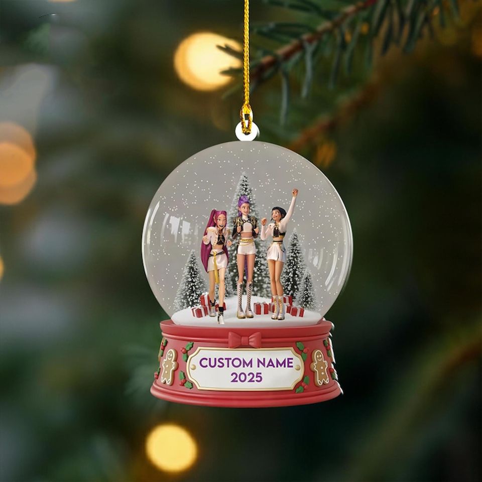 Personalized Name KPOP Ornament, KPOP Christmas Keepsake, Huntrix Ornament
