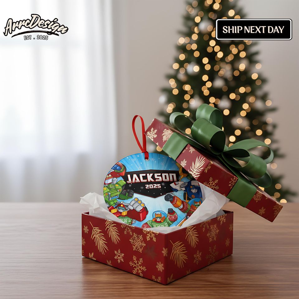 Personalized Transformers Rescue Bots Christmas Ornament