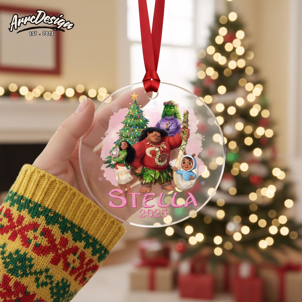 Moana Acrylic Christmas Ornament 2025: Custom Holiday Keepsake