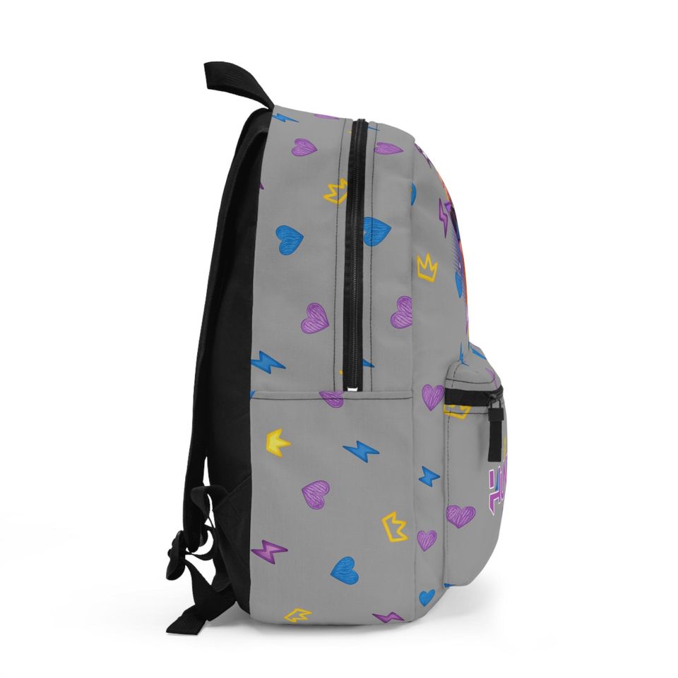 Huntrix K-Pop Demon Hunters Backpack in Cool Gray, Back to School Student Gift