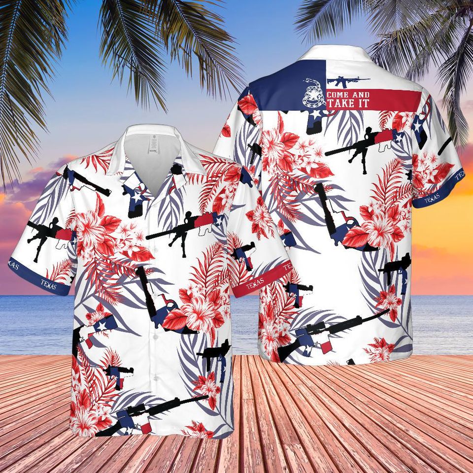 Come And Take It Texas Gun Lover Hawaiian Aloha Shirt