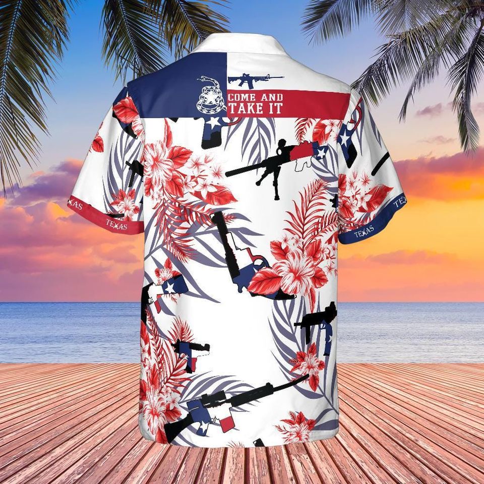 Come And Take It Texas Gun Lover Hawaiian Aloha Shirt