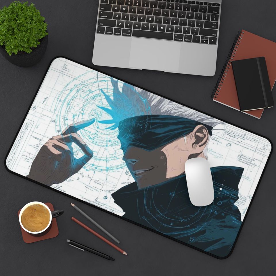 Jujutsu Satoru Gojo Anime Desk Mat and Mouse Pad