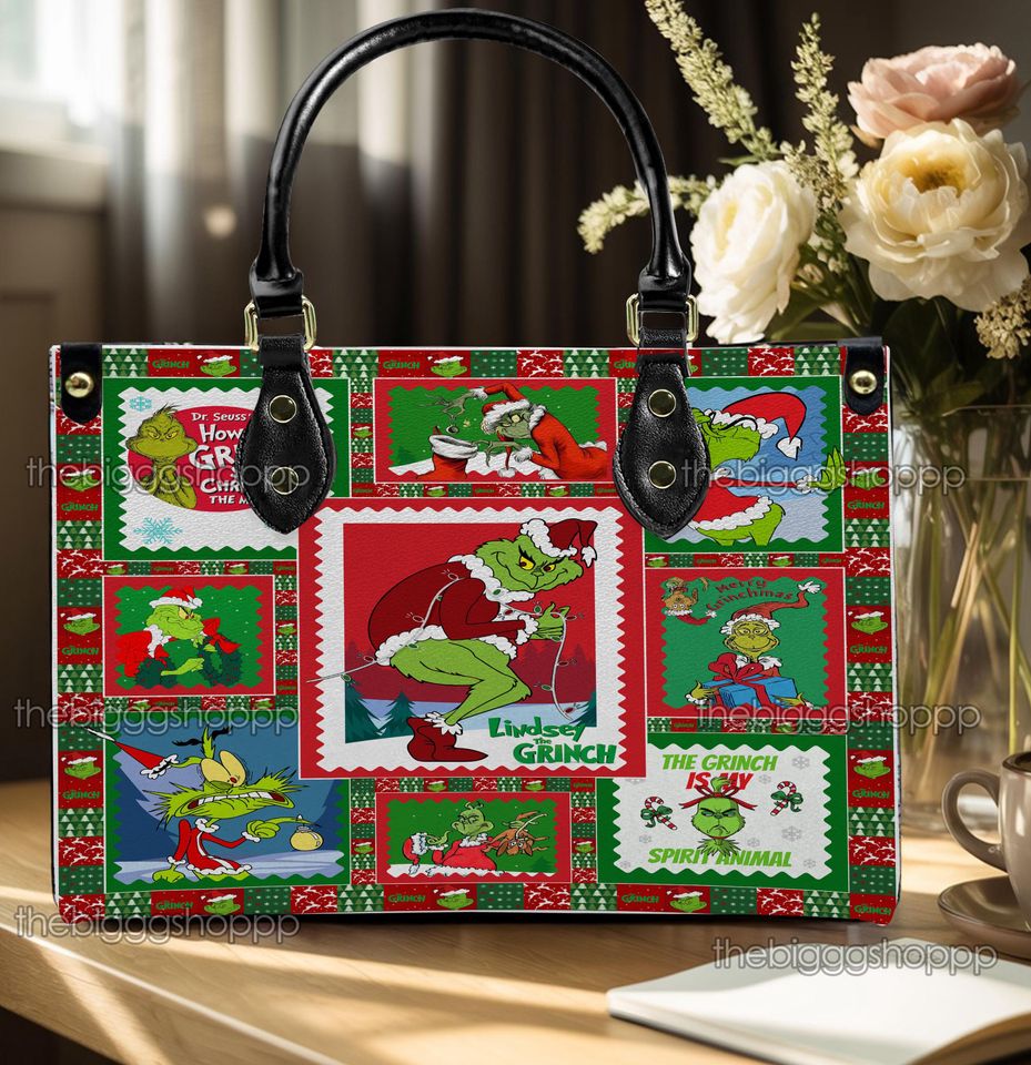Christmas Funny Character Leather Handbag