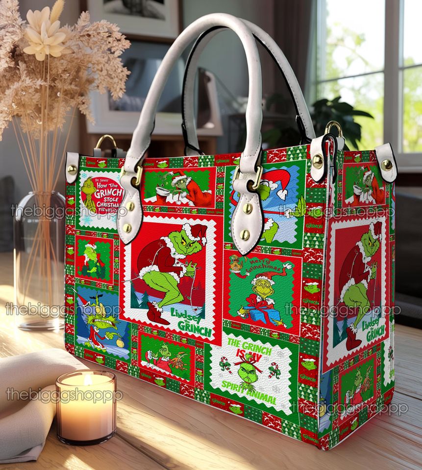 Christmas Funny Character Leather Handbag
