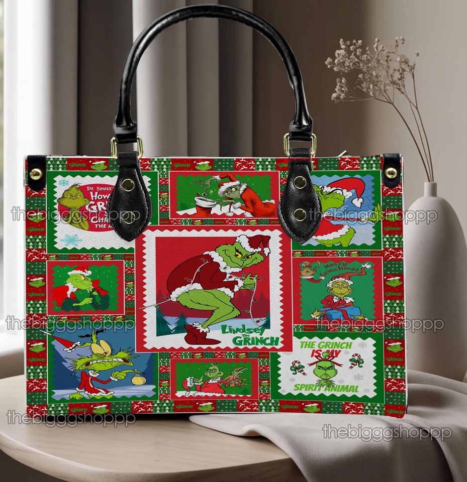 Christmas Funny Character Leather Handbag