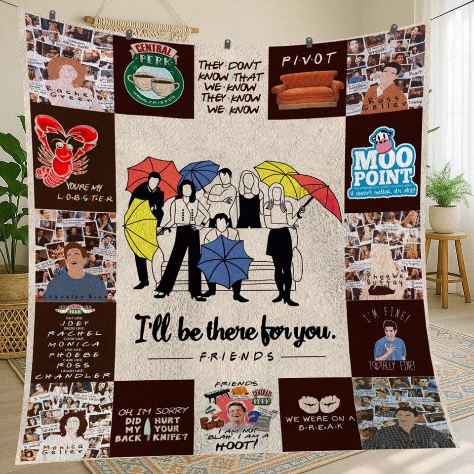 Friends TV Show Vintage Fleece Blanket
