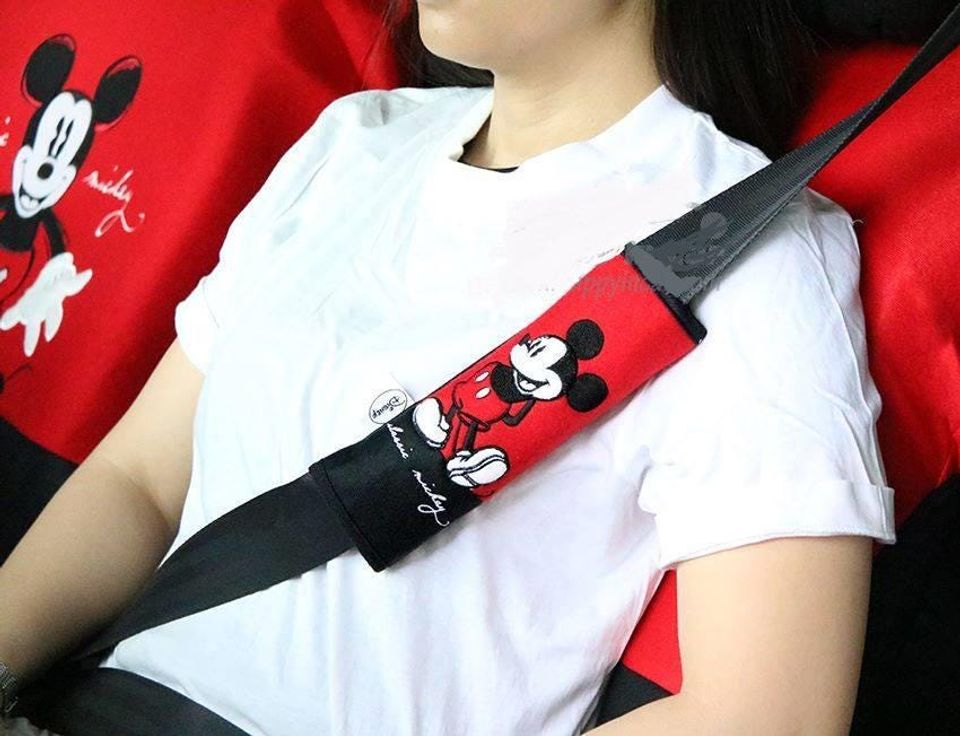Mickey Mouse Car Seat Belt Cover Disney Fabric