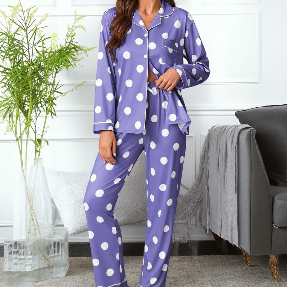 Women's Red Polka Dot Pajama Set