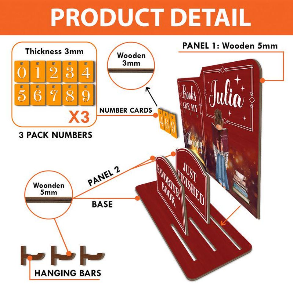 Personalized Book Holder - Book Tracker, Books Read This Year Counter, Book Display, TBR, Gift for Readers, Book Lover Gift