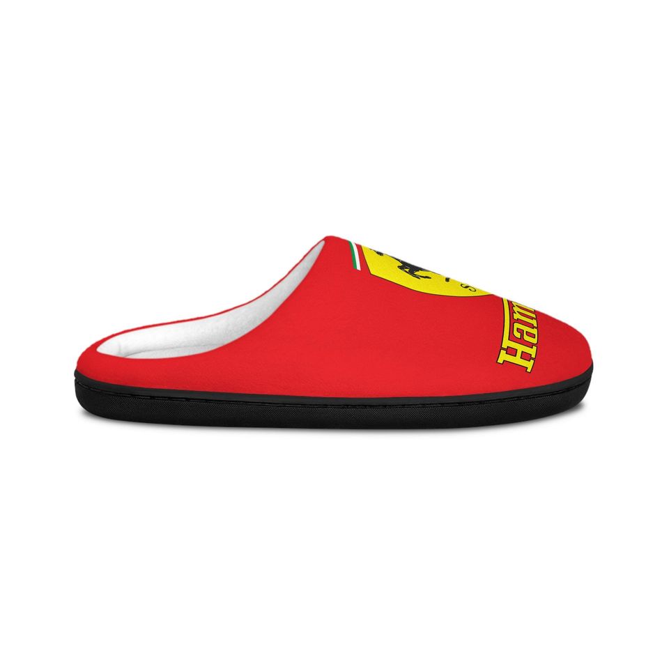 Lewis Hamilton Badge Slippers | Red Indoor Slippers