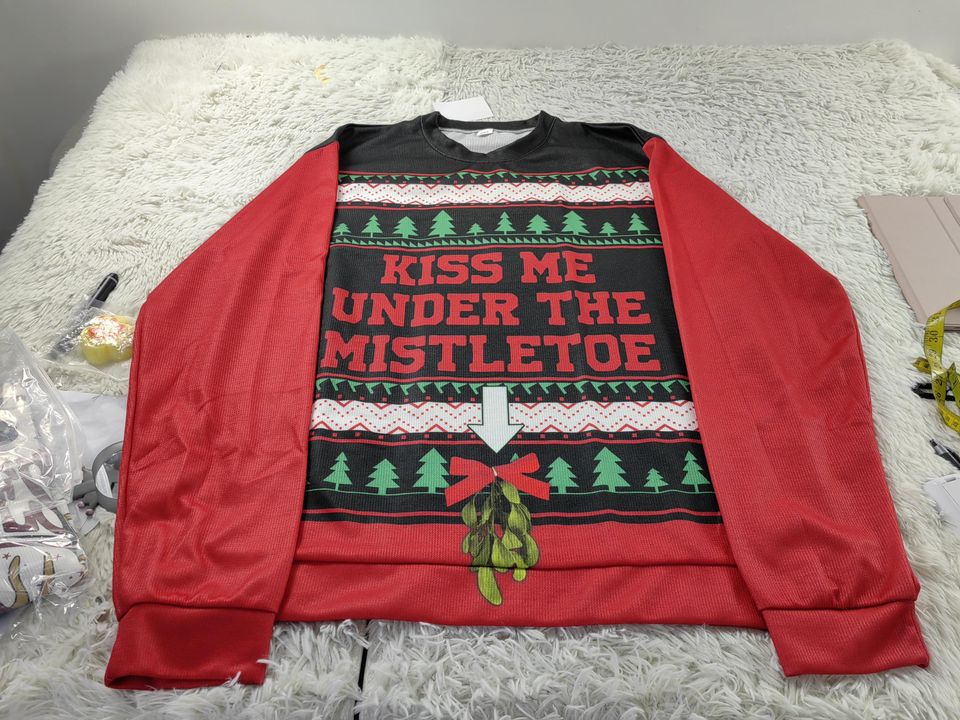 Anti-Hero Red Ugly Christmas Sweater | Mercenary Comic Fan Gift | Hilarious Nerdy Holiday Jumper | Funny pop culture sweater