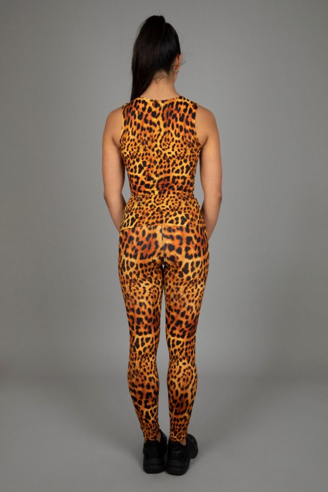 High Waist Leggings Leopard Print, Yoga Pants